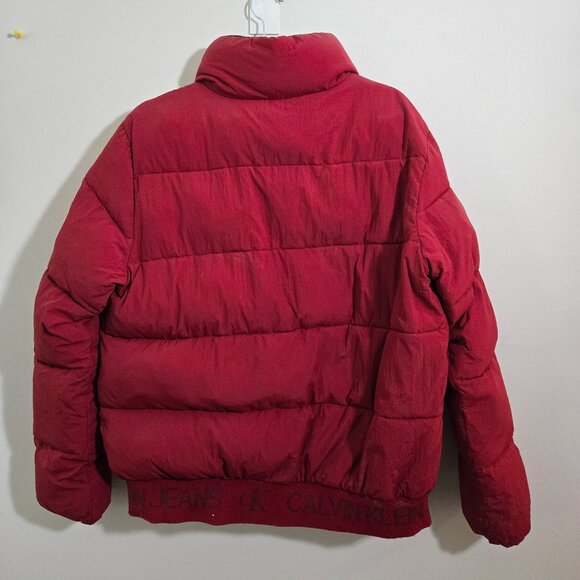 Calvin Klein Red Bomber Jacket size L - Picture 2 of 4